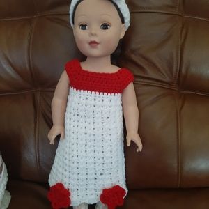 Doll dress and head band combo